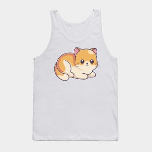 Cute kitten sitting relaxed Tank Top